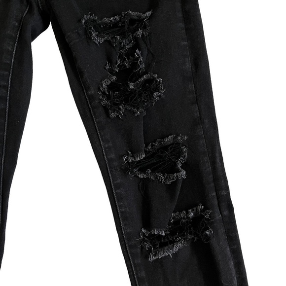 AE Ne(x)t Level Stretch Curvy High Waisted Distressed Jegging 0 Short - Picture 12 of 17